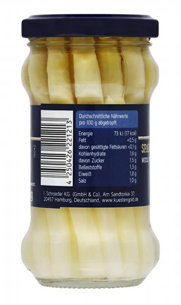 Küstengold Spargelspitzen weiß geschält