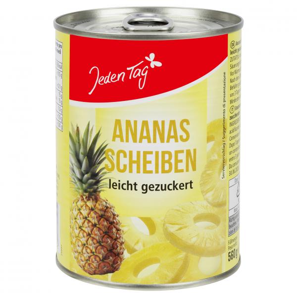 Jeden Tag Ananas Scheiben leicht gezuckert