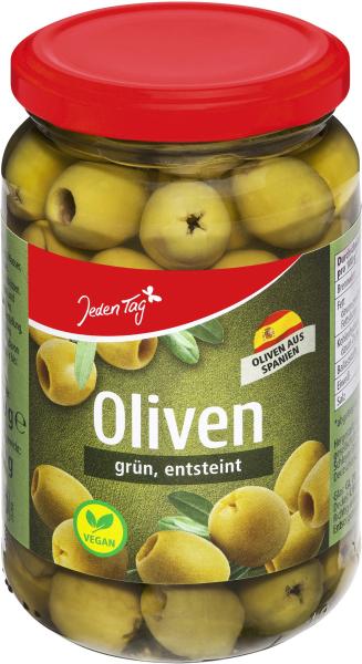 Jeden Tag Oliven grün entsteint