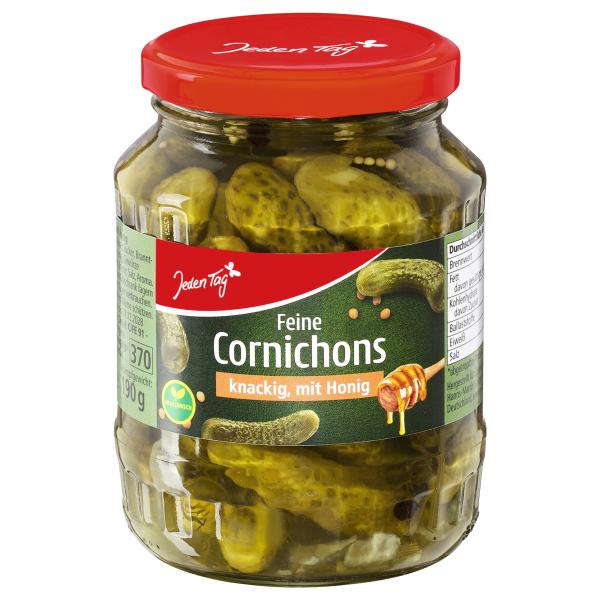 Jeden Tag Feine Cornichons knackig, mit Honig