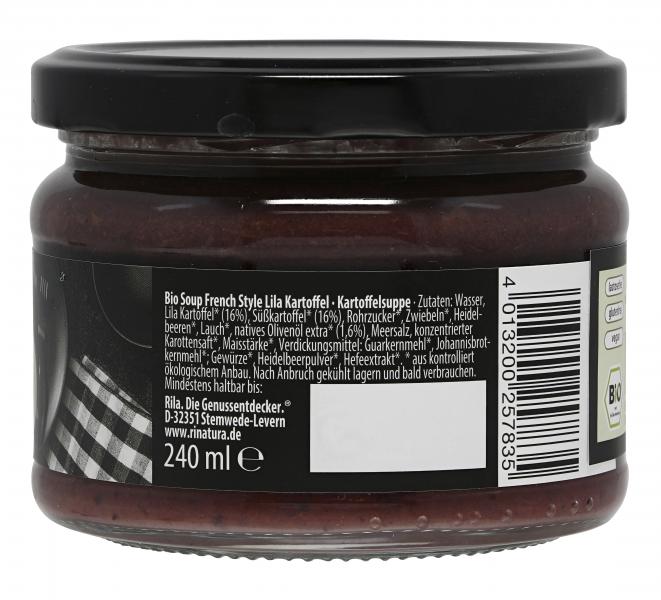 Rinatura Bio Foodie Lifestyle Soup French Style Lila Kartoffel
