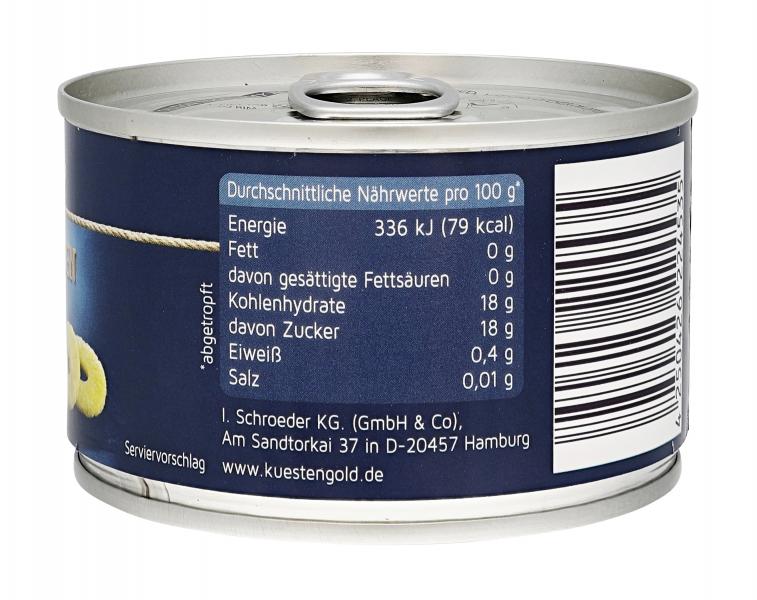 Küstengold Ananas Scheiben gezuckert