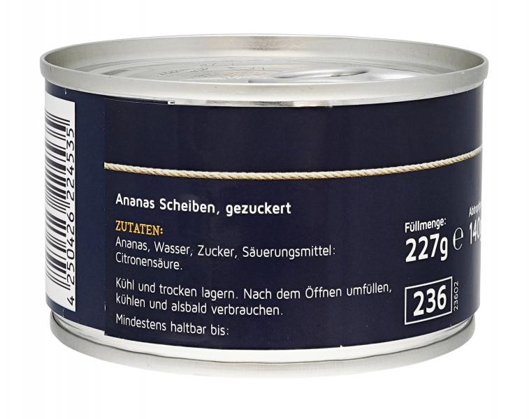 Küstengold Ananas Scheiben gezuckert