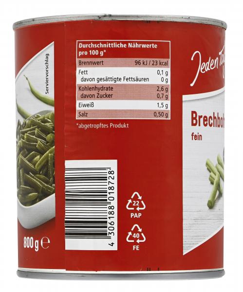 Jeden Tag Brechbohnen fein