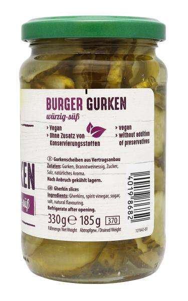 Kühne Burger Gurken würzig-süß