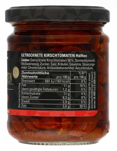 Herr Edelmann getrocknete Kirschtomaten Hälften
