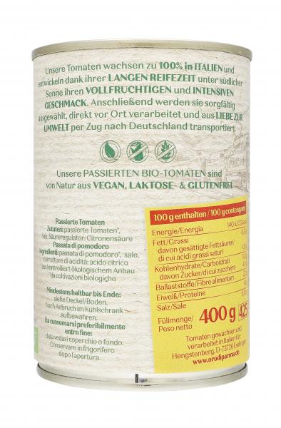 Oro di Parma Bio Tomaten passiert
