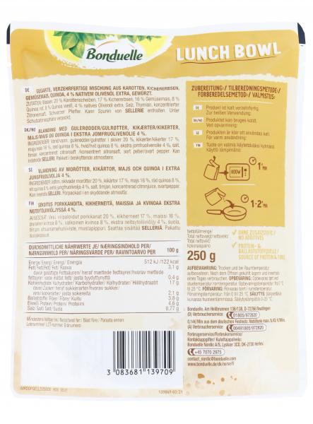 Bonduelle Lunch Bowl Quinoa, Kichererbse, Karotte