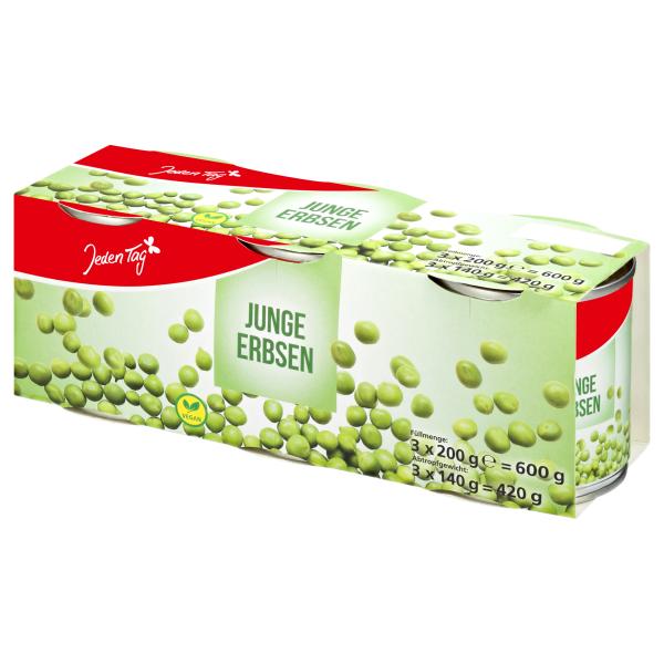 Jeden Tag Junge Erbsen