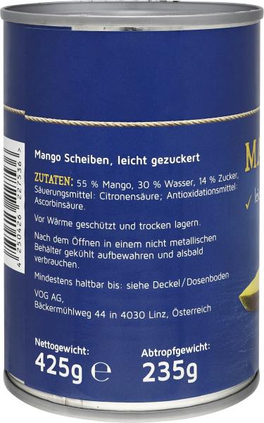 Küstengold Mango Scheiben leicht gezuckert