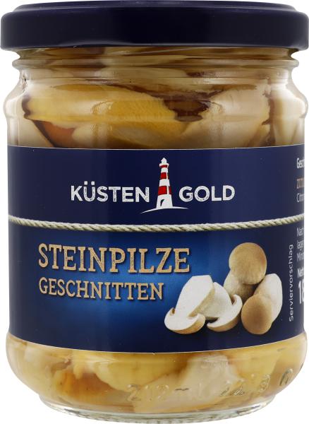 Küstengold Steinpilze geschnitten