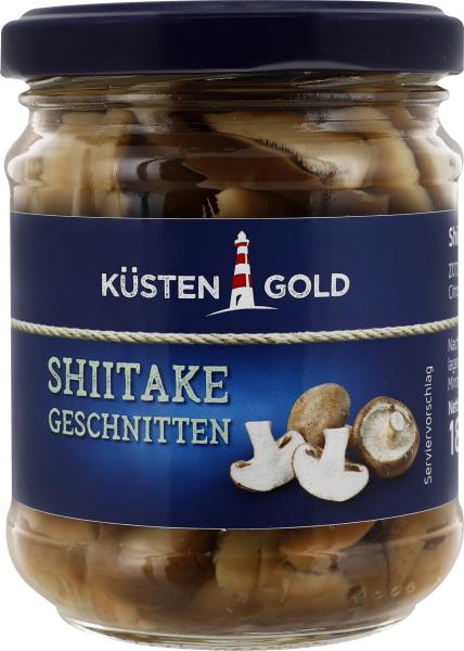 Küstengold Shiitake geschnitten