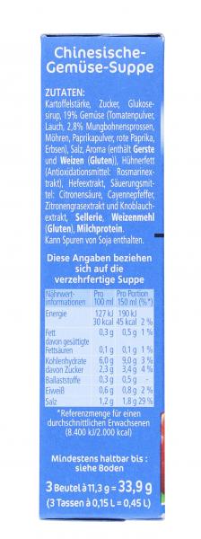 Erasco Heisse Tasse Chinesische Gemüse-Suppe