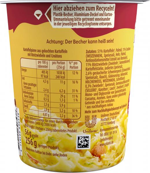 Pfanni Kartoffel Snack mit Röstzwiebeln & Croûtons