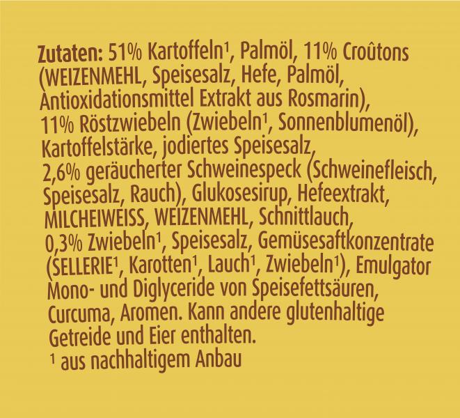 Pfanni Kartoffel Snack mit Röstzwiebeln & Croûtons