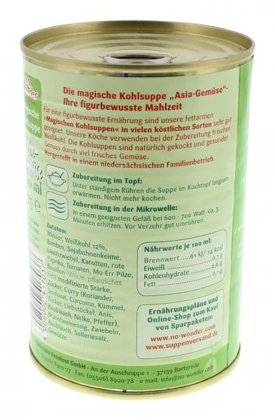 No Wonder Magische Kohlsuppe Asia-Gemüse