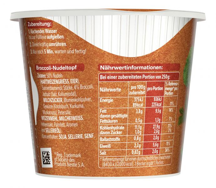 Maggi 5 Minuten Terrine Broccoli Nudeltopf