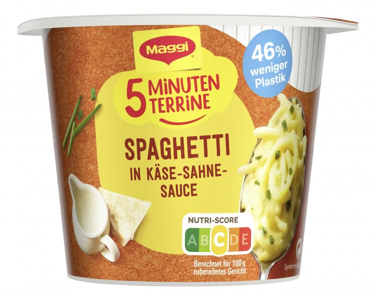 Maggi 5 Minuten Terrine Spaghetti in Käse-Sahne-Sauce