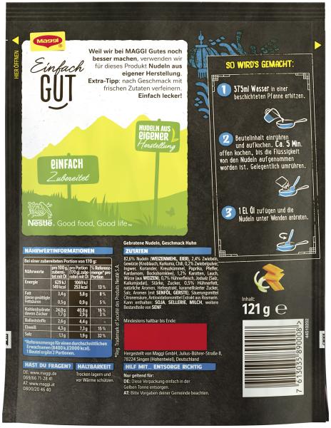 Maggi Magic Asia Gebratene Nudeln Mit Huhn