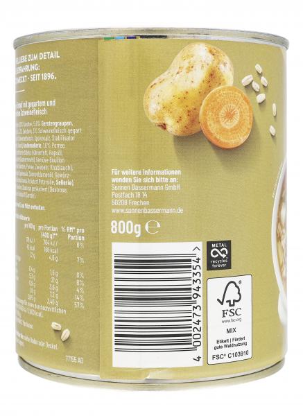 Sonnen Bassermann Graupen Eintopf mit geräuchertem Fleisch