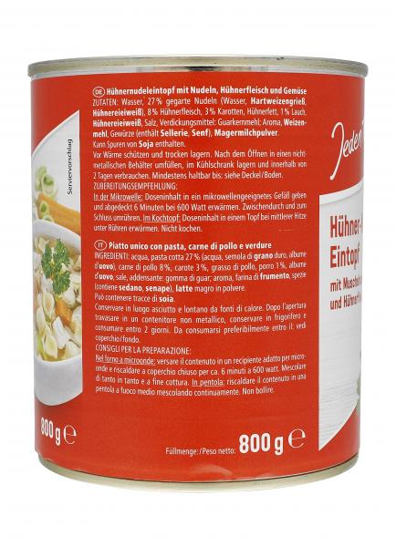 Jeden Tag Hühner-Nudel-Eintopf