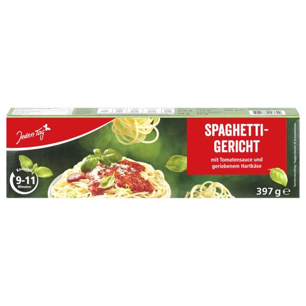 Jeden Tag Spaghetti-Gericht mit Tomaten-Sauce