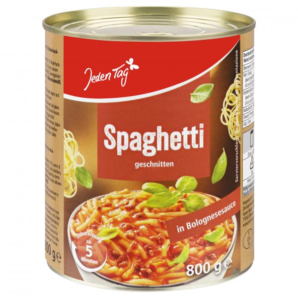 Jeden Tag Spaghetti in Bolognesesauce