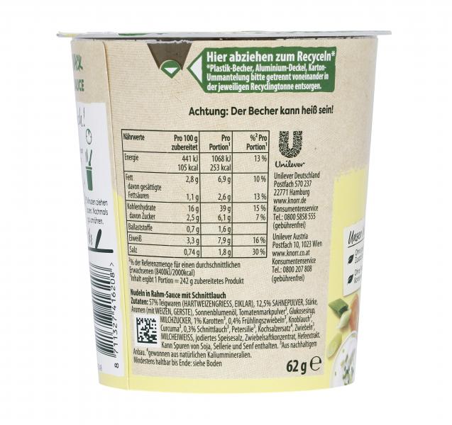 Knorr Pasta Snack Rahm-Sauce