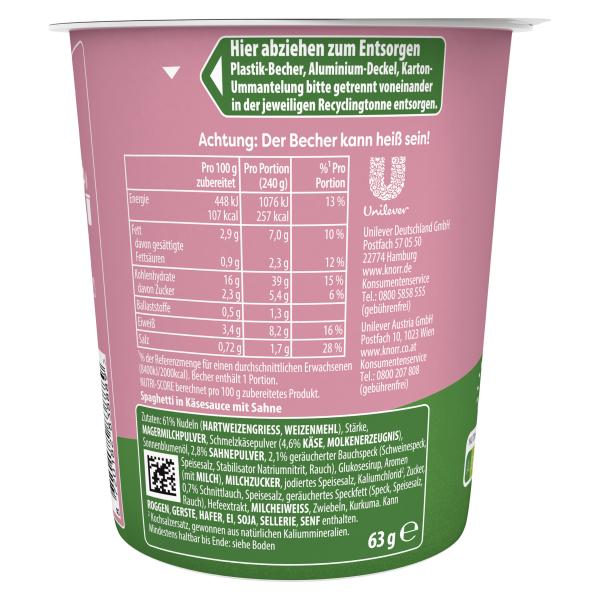Knorr Pasta Pot Käse & Sahne