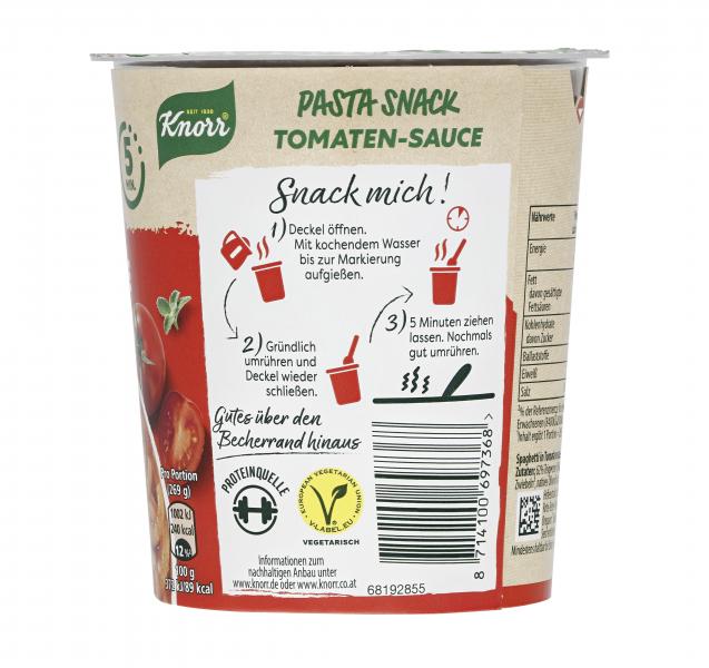 Knorr Pasta Snack Tomaten-Sauce