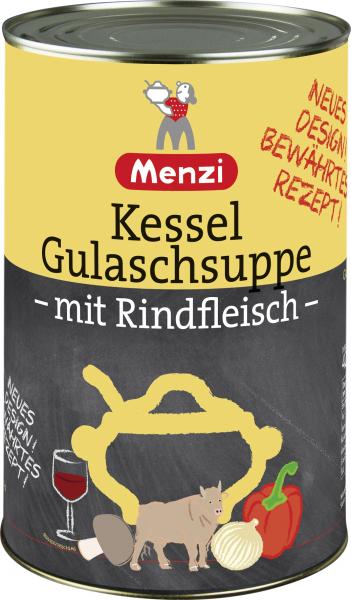 Menzi Kessel Gulasch-Suppe