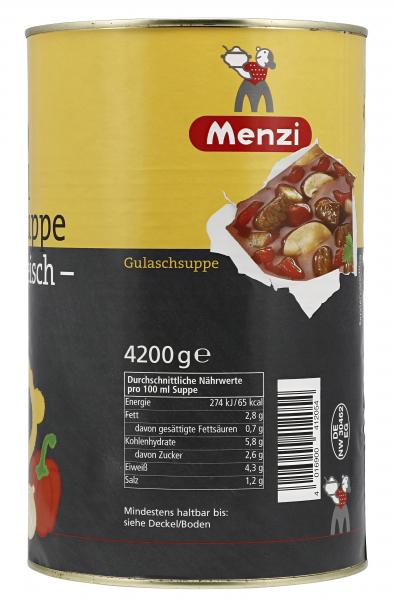 Menzi Kessel Gulasch-Suppe