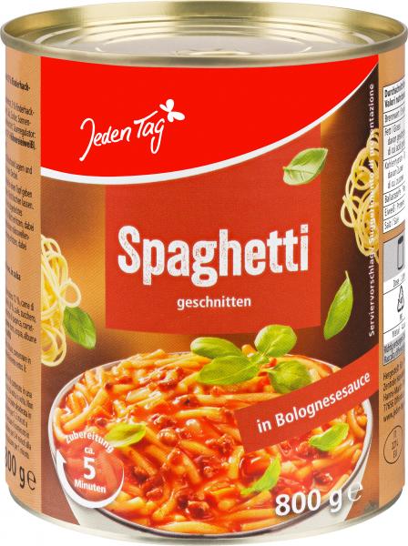 Jeden Tag Spaghetti in Bolognesesauce