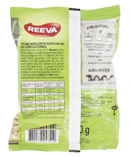 Reeva Instant Nudeln Gemüse-Geschmack