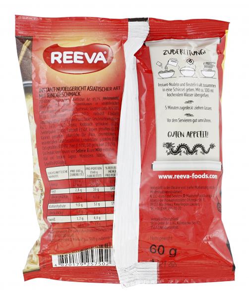 Reeva Instant Nudeln Rind-Geschmack