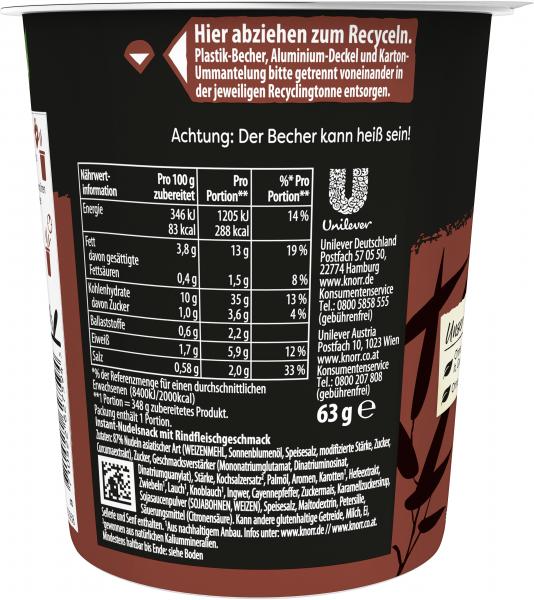 Knorr Asia Noodles Snackbar Beef Taste