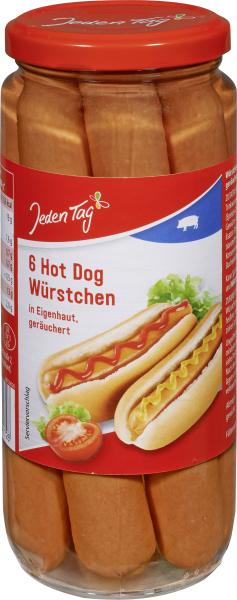 Jeden Tag Hot Dog Würstchen