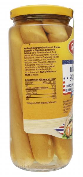 Gutfried Hähnchen Hot Dog Würstchen