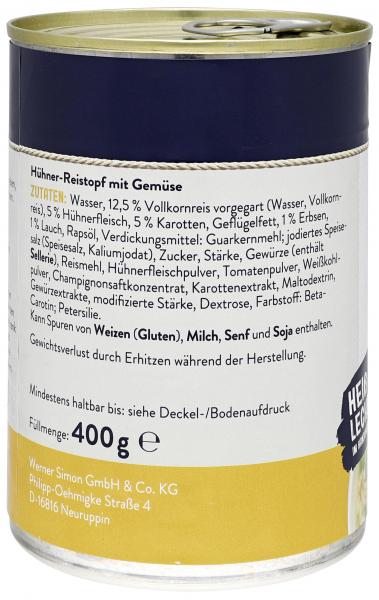 Küstengold Hühner Reistopf mit Gemüse