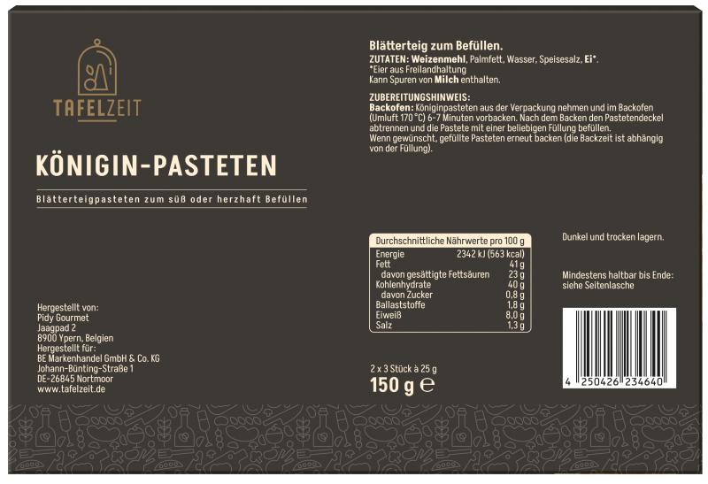 Tafelzeit Königin-Pasteten