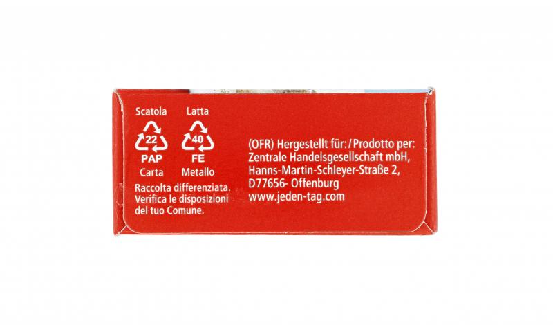 Jeden Tag Sardinen in Sojaöl mit Haut und Gräten