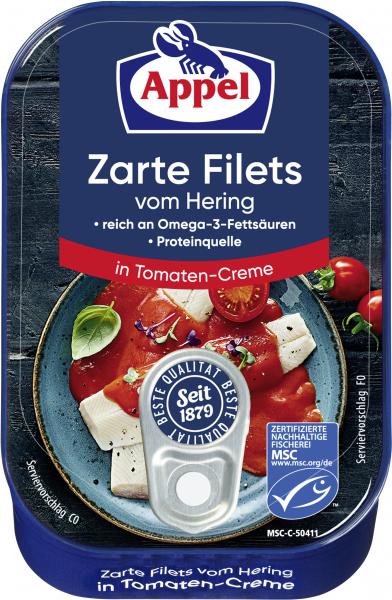 Appel Heringsfilets in Tomaten-Creme