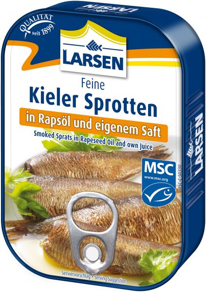 Larsen Feine Kieler Sprotten in Rapsöl und eigenem Saft