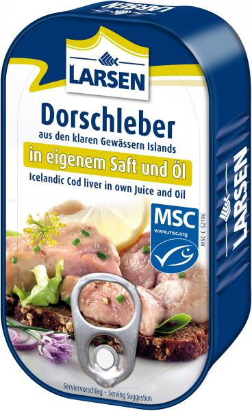 Larsen Dorschleber in eigenem Saft und Öl