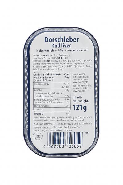 Larsen Dorschleber in eigenem Saft und Öl