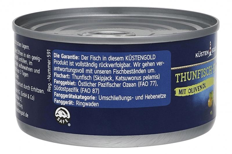 Küstengold Thunfisch-Filets mit Olivenöl