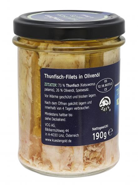 Küstengold Thunfisch Filets in Olivenöl