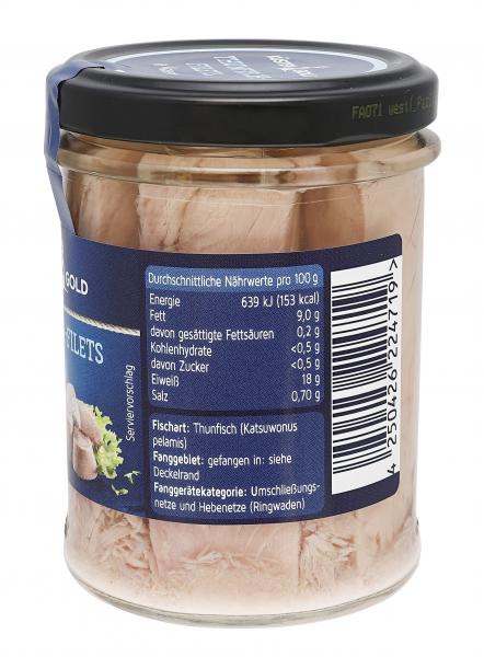 Küstengold Thunfisch-Filets in Wasser