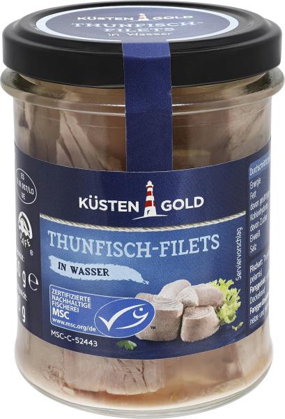 Küstengold MSC Thunfisch Filets in Wasser