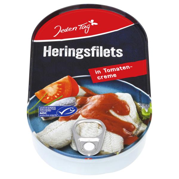 Jeden Tag Heringsfilets in Tomatencreme